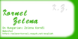 kornel zelena business card