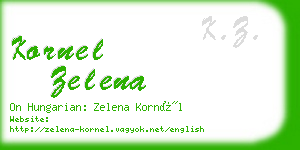 kornel zelena business card